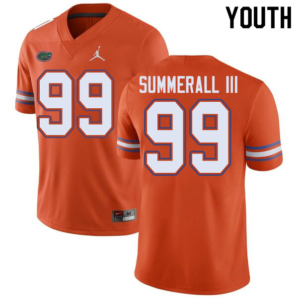 Jordan Brand Youth #99 Lloyd Summerall III Florida Gators College Football Jerseys Sale-Orange
